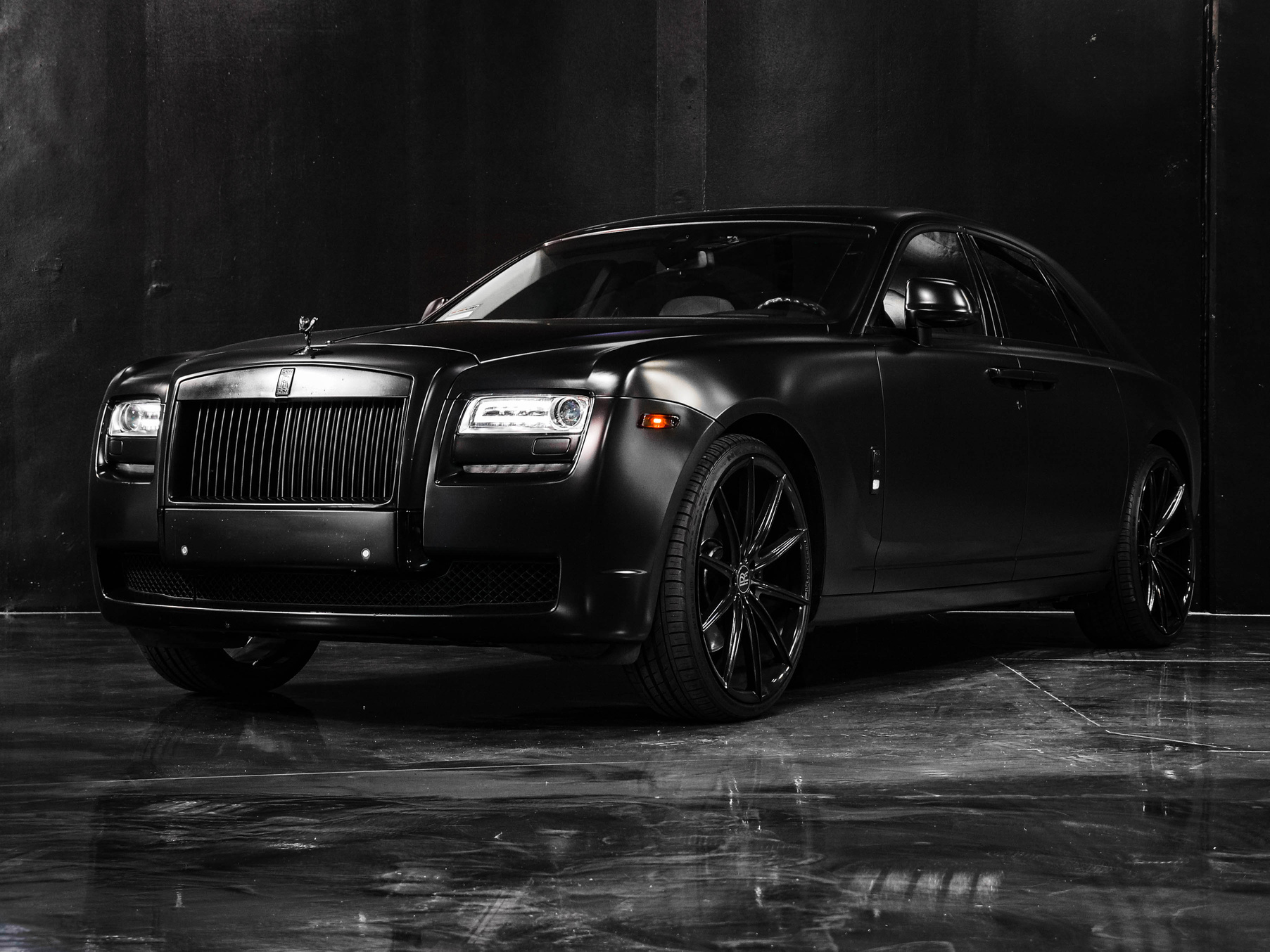 Black Luxury Car in Showroom